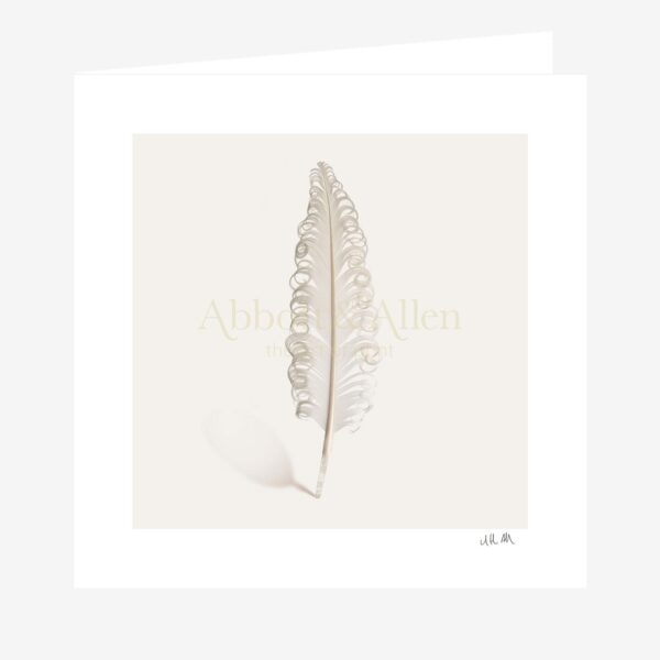 Curly Nagoire Goose Feather Greetings Card